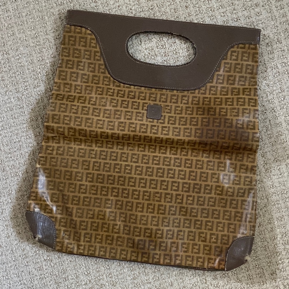 FENDI ZUCCA Vintage Tote Foldable Clutch